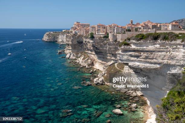 corsica, bonifacio - corsica stockfoto's en -beelden