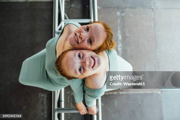 redheaded twins - twin stock pictures, royalty-free photos & images