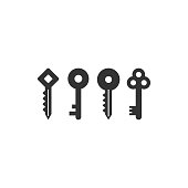 Collection of keys logo icon graphic design template