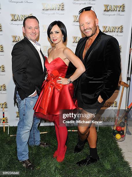 Stylist Jonas Hallberg and Ina Soltani attend the Grammy Xante Party with Jonas Hallberg and Ina Soltani at Private Residence on February 12, 2011 in...