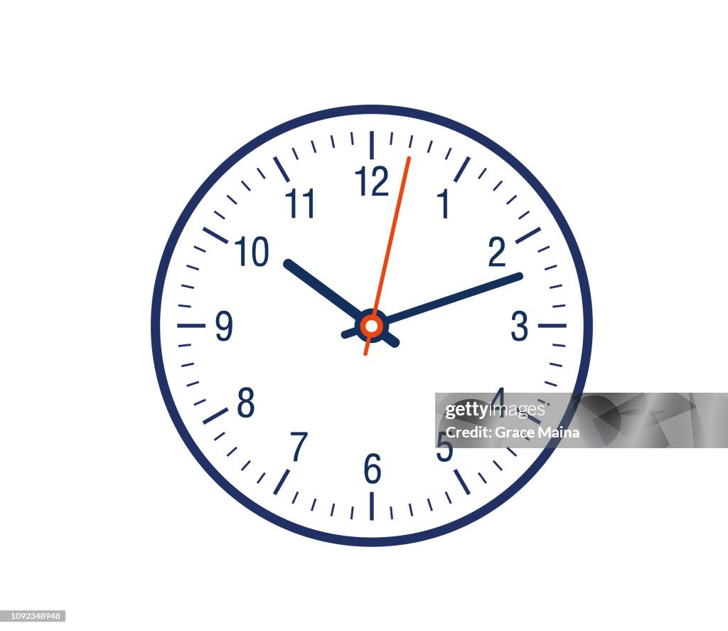 Clock face showing time