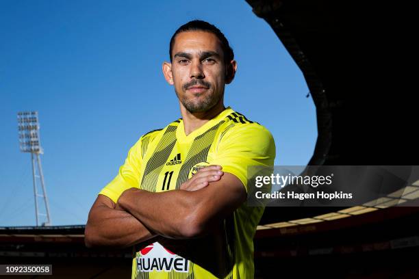 David Williams poses during a Wellington Phoenix training session at Westpac Stadium on January 11, 2019 in Wellington, New Zealand.