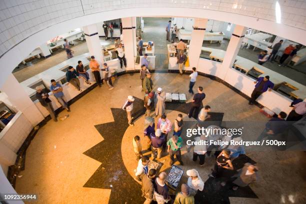 fish auction in the market, tetouan, morocco - luxury-shopping-inside-the-morocco-mall stock pictures, royalty-free photos & images