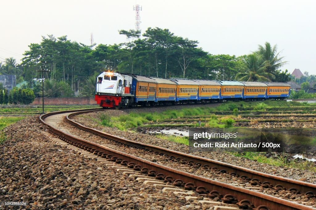 Kereta Api Penataran di daerah Jatirejoyoso Kepanjen