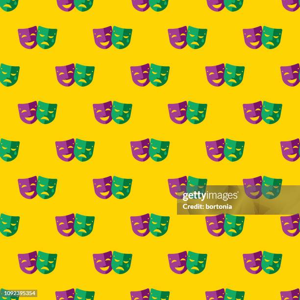 mardi gras seamless pattern - fiesta background stock illustrations