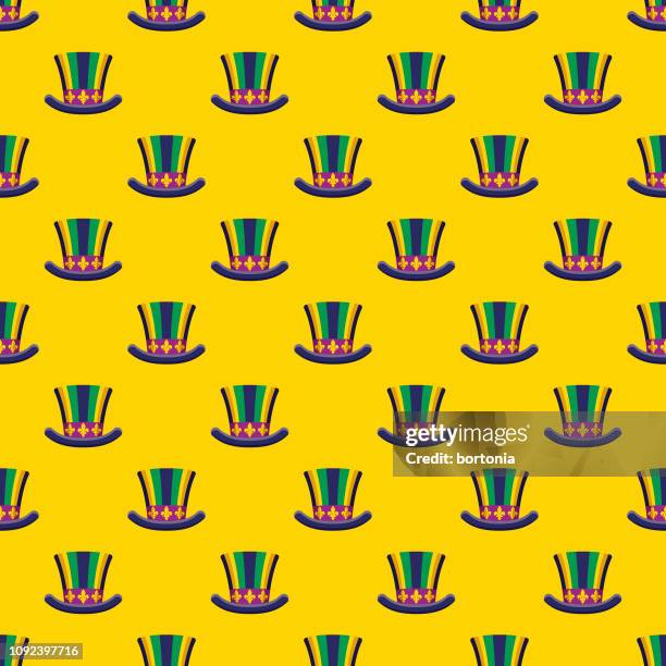 mardi gras seamless pattern - fiesta background stock illustrations