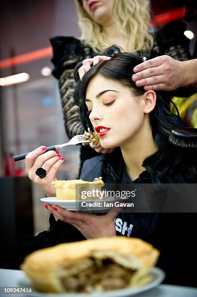 Call the fashion police - Pies are on parade during London's Fashion Week as Sainsbury's celebrates the launch of it's new pie range, unveiling how...