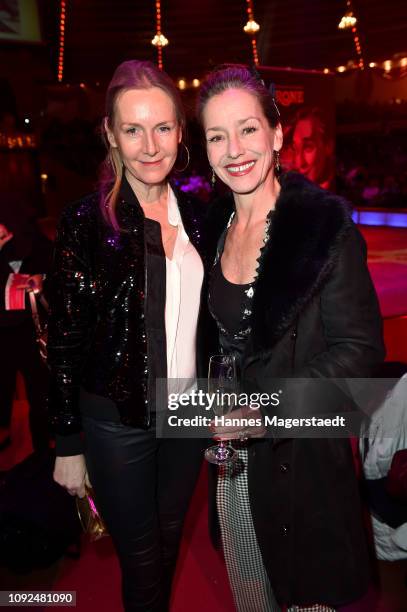 Carolin Fink and Lisa Seitz during the second show premiere of the winter season as part of the 100th anniversary celebrations at Circus Krone on...