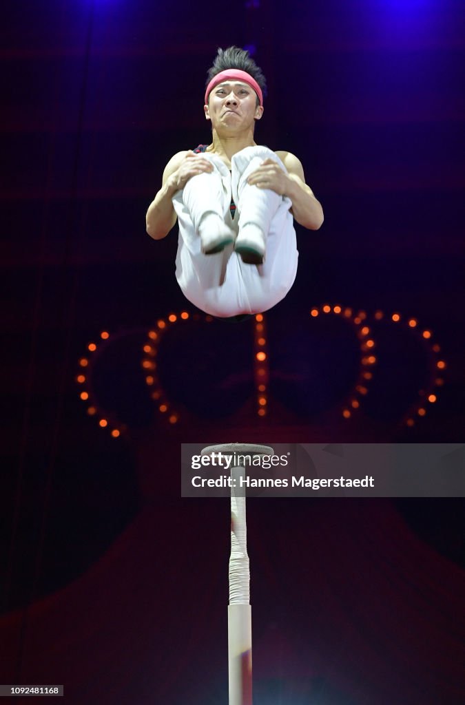 Acrobat Performs An acrobat performs during the second show premiere of the winter ...