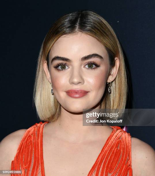 Lucy Hale attends the premiere of The Orchard's "The Unicorn" at ArcLight Hollywood on January 10, 2019 in Hollywood, California.