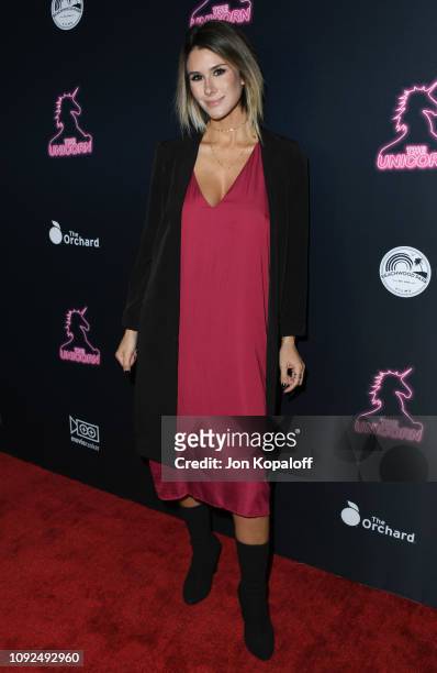 Brittany Furlan attends the premiere of The Orchard's "The Unicorn" at ArcLight Hollywood on January 10, 2019 in Hollywood, California.
