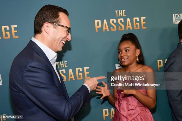 Chief Executive Officer of Entertainment Charlie Collier and Saniyya Sidney attend Fox's "The Passage: premiere party at The Broad Stage on January...