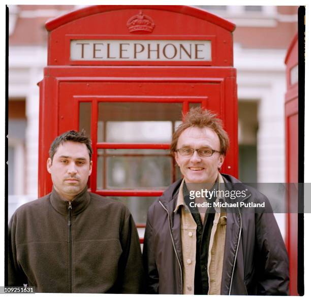 Alex Garland and Danny Boyle, portrait, UK, April 2003.
