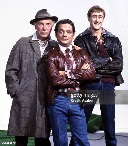 British Actors Lennard Pearce; David Jason And Nicholas Lyndhurst Stars of the BBC TV comedy series 'Only Fools and Horses'.