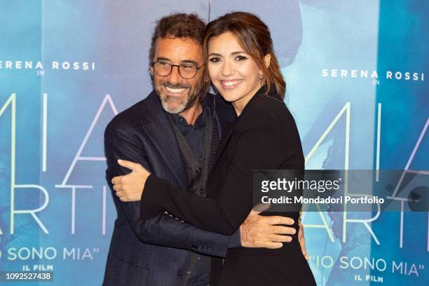 Italian director Riccardo Donna and italian actress Serena Rossi at the press conference for the presentation of the film Io sono Mia, dedicated to...