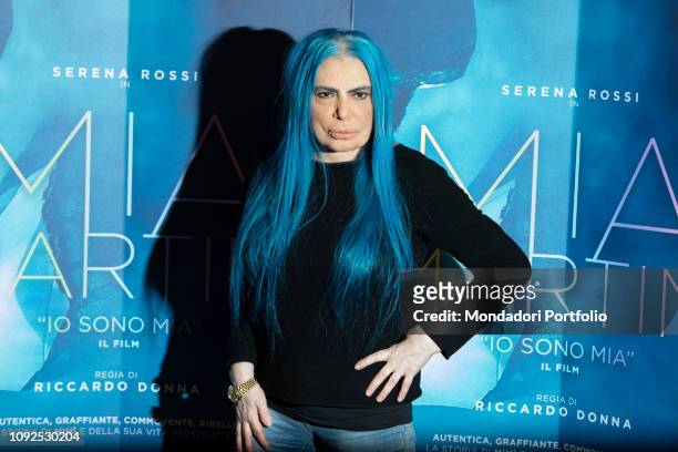 Italian singer-songwriter Loredana Bertè at the press conference for the presentation of the film Io sono Mia, dedicated to Mia Martini. Milan,...