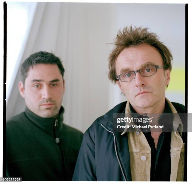 Alex Garland and Danny Boyle, portrait, UK, April 2003.