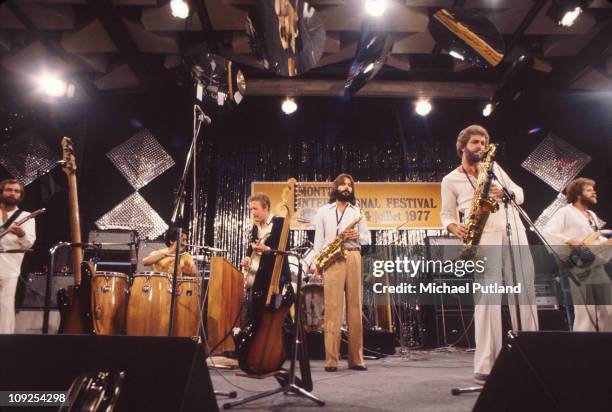 Average White Band perform on stage at Montreux Jazz Fesival, 1977.