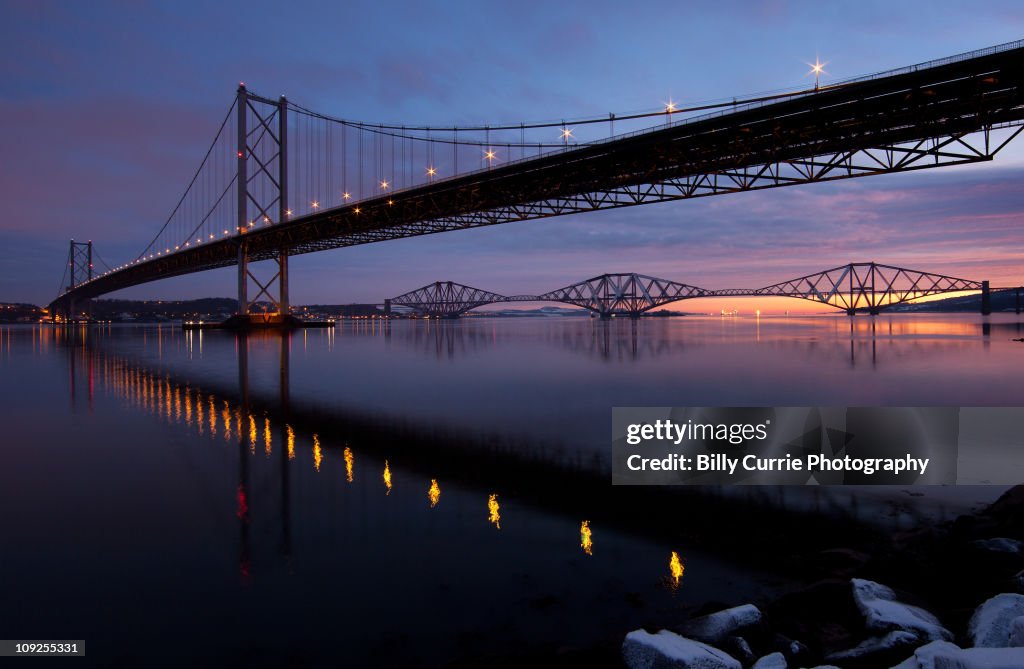 The Forth Road and Rail Bridge