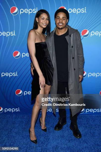 Chanel Iman and Sterling Shepard attend "Planet Pepsi" Pre-Super Bowl LIII party, featuring Travis Scott, on February 1, 2019 in Atlanta, Georgia.