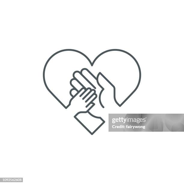 hilfe kind handsymbol - charity day stock-grafiken, -clipart, -cartoons und -symbole