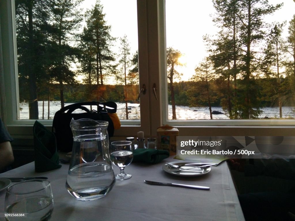 Dinner by Lake Inari