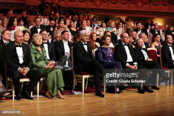 Stanislav Cherchessow, Friede Springer, Hans-Joachim Frey, Elke Buedenbender, Prince Albert II. Of Monaco, Jean Todt during the 14th Semper Opera...