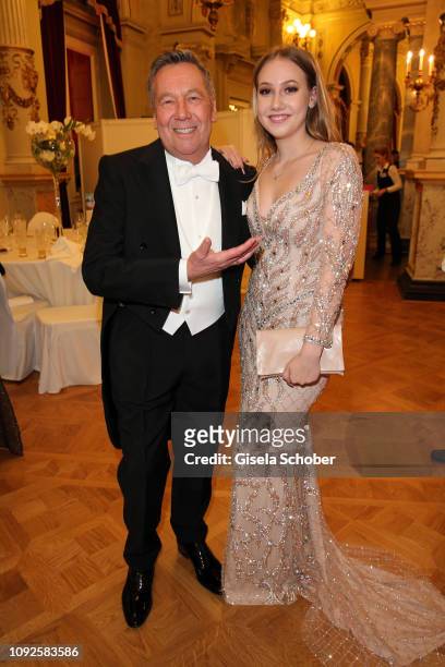 Roland Kaiser and his daughter Annalena Kaiser during the Semper Opera Ball 2019 at Semperoper on February 1, 2019 in Dresden, Germany.
