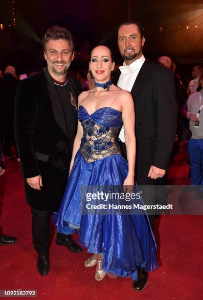 Jonas Kaufmann, Jana Mandana Lacey-Krone and Martin Lacey Jr. During the second show premiere of the winter season as part of the 100th anniversary...