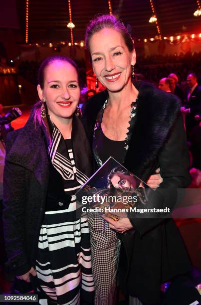 Luzie Seitz and Lisa Seitz during the second show premiere of the winter season as part of the 100th anniversary celebrations at Circus Krone on...