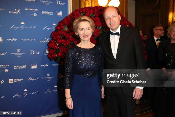 German Minister of defense Dr. Ursula von der Leyen and Heiko von der Leyen during the 14th Semper Opera Ball 2019 at Semperoper on February 1, 2019...