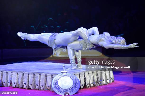 Silver Power during the second show premiere of the winter season as part of the 100th anniversary celebrations at Circus Krone on February 1, 2019...