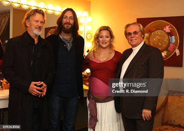 Kris Kristofferson, Chris Robinson, Kate Hudson and George Jones during the 2 hour special that premieres Saturday November 15th at 8pm EST/PST on CMT