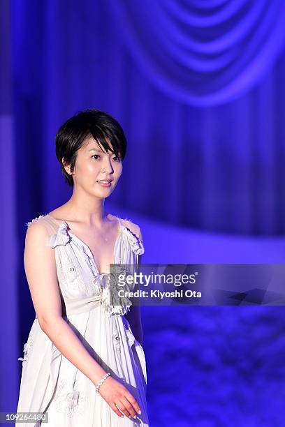 Actress Takako Matsu attends the 34th Japan Academy Awards at Grand Prince Hotel New Takanawa on February 18, 2011 in Tokyo, Japan.