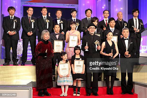 Actress Kirin Kiki, actress Mana Ashida, actress Momoka Ono, director Tetsuya Nakashima, actress Eri Fukatsu, actor Akira Emoto actor and comedian...