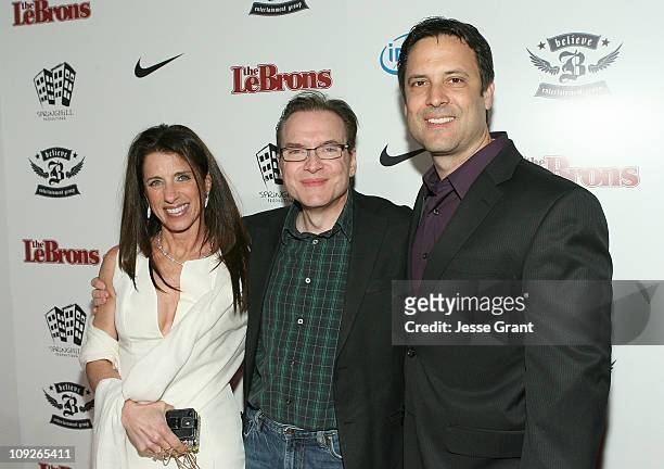 Producer Nicholisa Contis, actor Billy West and producer Andrew Egiziano attend the Debut of "The LeBrons" at Siren Studios on February 17, 2011 in...