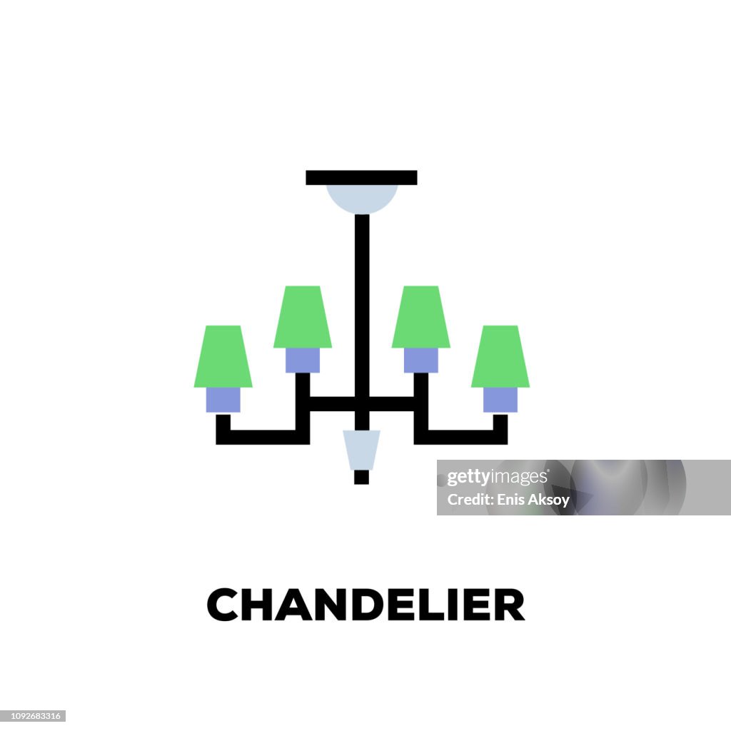 Chandelier Line Icon
