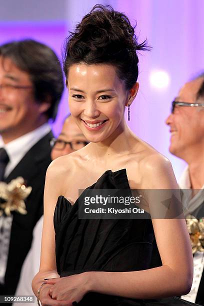Actress Yoshino Kimura attends the 34th Japan Academy Aawrds at Grand Prince Hotel New Takanawa on February 18, 2011 in Tokyo, Japan.