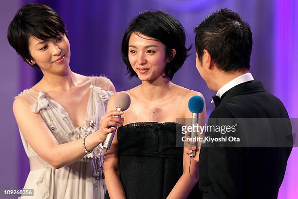 Actress Hikari Mitsushima attends the 34th Japan Academy Aawrds at Grand Prince Hotel New Takanawa on February 18, 2011 in Tokyo, Japan.