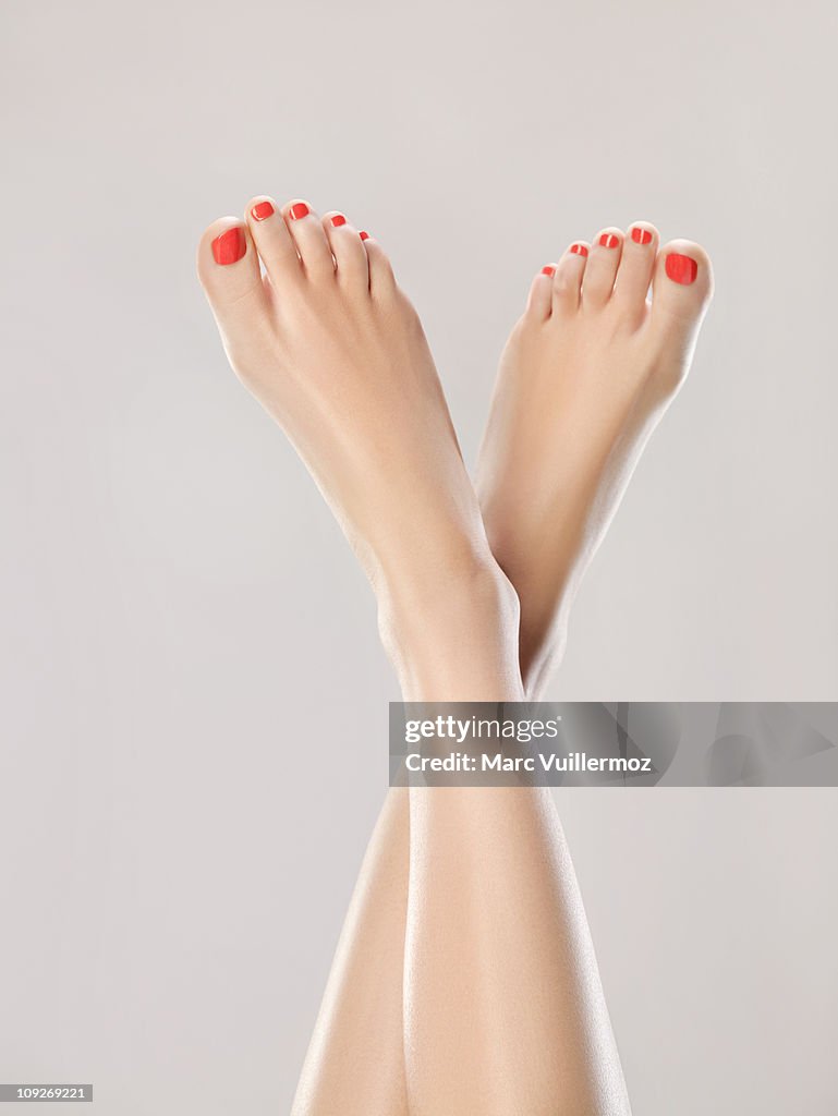 Woman's legs in the air