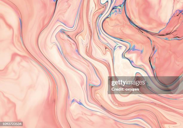 pink abstract painted marble illustration - pintura em tinta acrílica imagens e fotografias de stock
