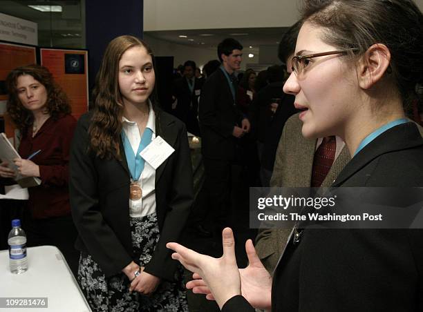 High school student finalists in the Siemens Westinghouse competition in Math, Science and Technology, competing for a $100,000 prize. Pictured,...