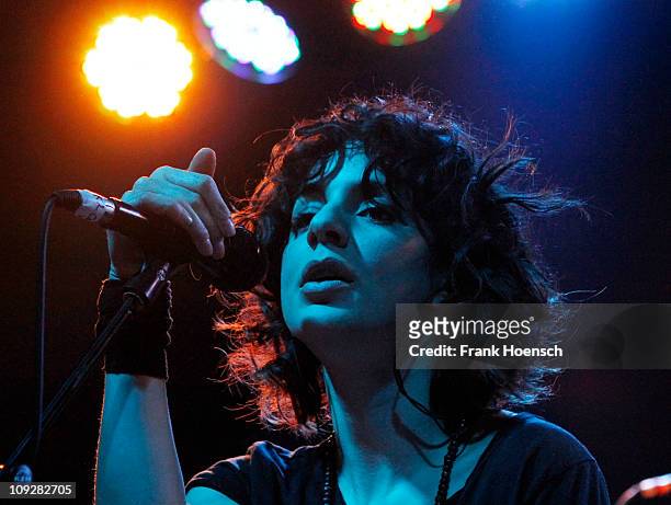 Singer Chloe Alper of Pure Reason Revolution performs live during a concert at the Postbahnhof on February 18, 2011 in Berlin, Germany.