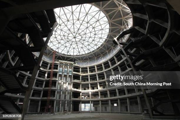 Unfinished Low-Carbon Valley Research Institution at the High-tech Park in Kangbashi district, Ordos city, Inner Mongolia, on Feb. 16, 2017....