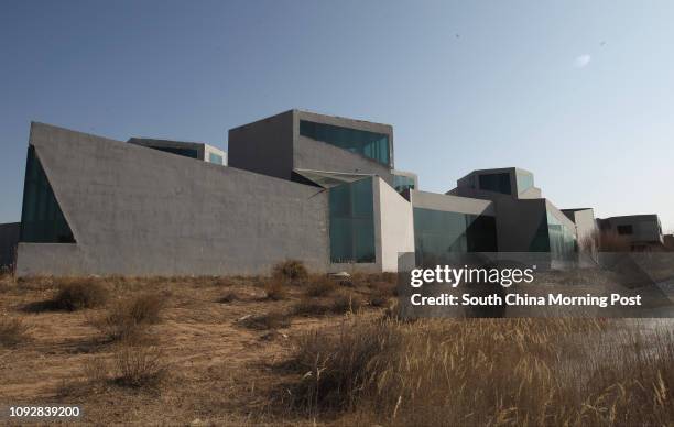 Discarded unfinished building at the Ordos Cultural and Creative District in Kangbashi district, Ordos city, Inner Mongolia, on Feb. 17, 2017. Most...