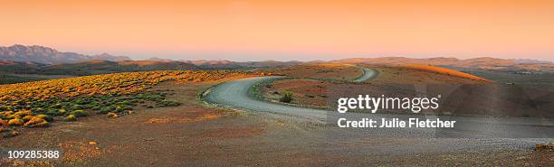 stokes lookout flinders ranges sa - country road australia stockfoto's en -beelden