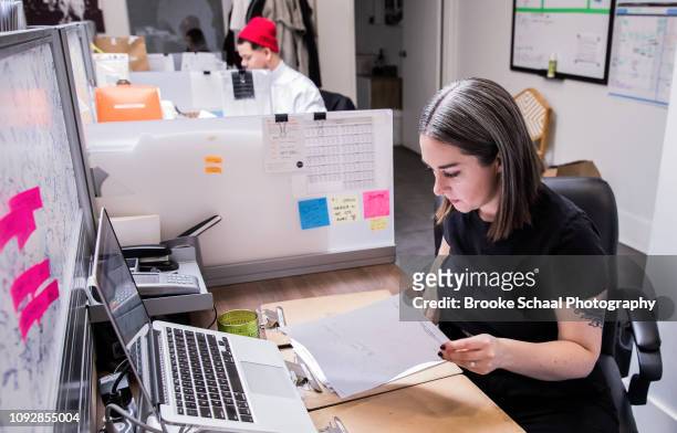 Woman working in an office space