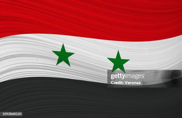 syrian waving flag - flowing lines background stock illustrations