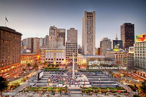 union square, san francisco - san fransisco stock pictures, royalty-free photos & images