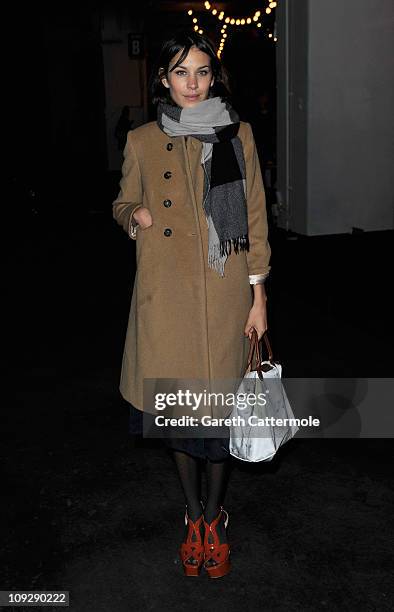 Alexa Chung attends the Charles Anastase Show during London Fashion Week Autumn/Winter 2011 on February 19, 2011 in London, England.